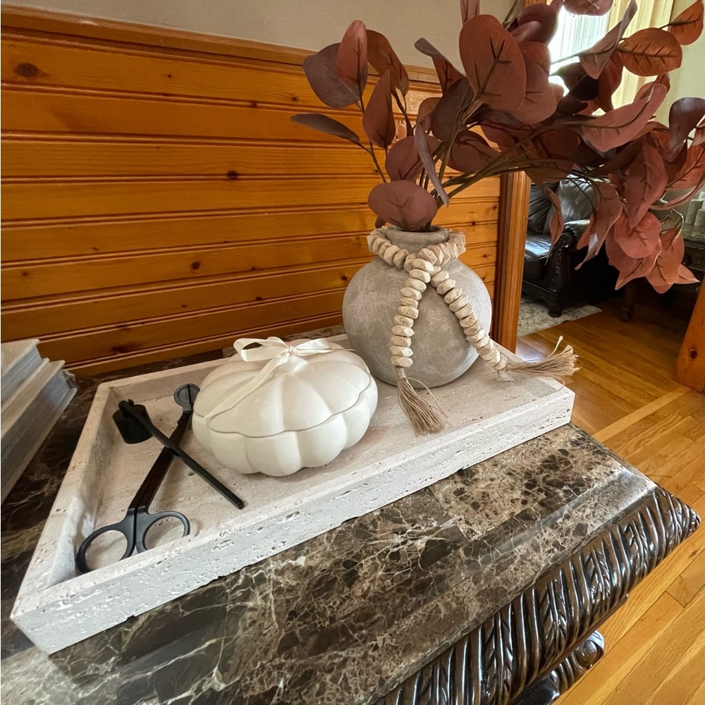 Travertine tray